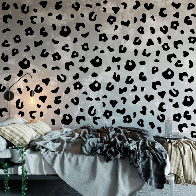 CharmFlo 10 Sheets 360Pcs Leopard Wall Decals Removable Peel & Stick Wall Stickers Self-Adhesive Animal Print Vinyl Decor for Nursery, Car,Door, Home, Bedroom, DIY Easy Installation (Black) - Image 4